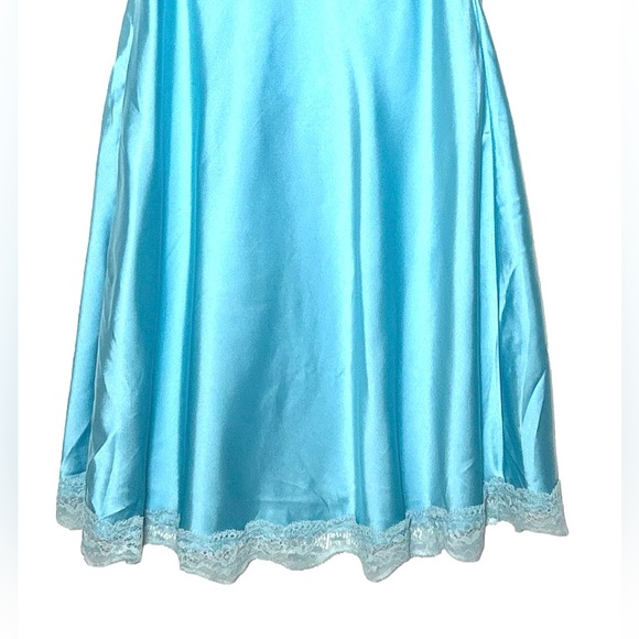 NWT Revolve X More to Come Satin Hallie Blue Mini Dress with Side Zip, Small - Picture 10 of 14